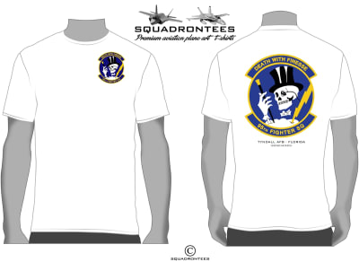 95th FS Boneheads Logo Back Squadron T-Shirt  - USAF Licensed Product