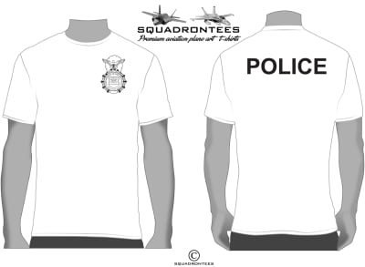 USAF Security Badge Police Back T-Shirt, USAF Licensed Product