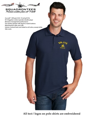 VA-115 Eagles Embroidered Polo Shirt - USN License