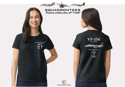 F-154 Black Knights Tailhook '26 Rev A Squadron T-Shirt - Womens