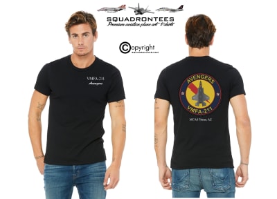 VMFA-211 Avengers F-35 Squadron T-Shirt D6, USMC Licensed Product
