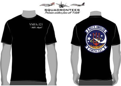 VMFA-321 Hells Angels Squadron T-Shirt D1, USMC Licensed Product