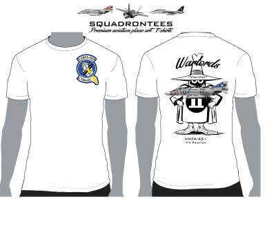 VMFA-451 Warlords F-4 Phantom Squadron T-Shirt D1, USMC Licensed Product