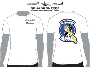 VMFA-451 Warlords F-4 Phantom Squadron T-Shirt D3, USMC Licensed Product