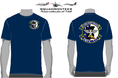 VMFA-513 Flying Nightmares Squadron T-Shirt D2, USMC Licensed Product