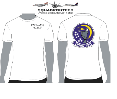 VMFA-531 Grey Ghosts Squadron T-Shirt D1, USMC Licensed Product