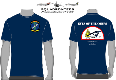 VMFP-3 Eyes of the Corp F-4 Phantom Squadron T-Shirt D1, USMC Licensed Product