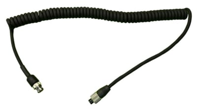 CMCP9100 Coiled Cable for Single Axis Accelerometers with 2 Pin MS Connector to BNC Connector for Microlog dBX (CMVA 90)
