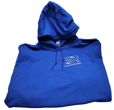 Blue/Silver Studz Hoodie W Front Pocket 2 Sided