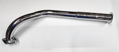 F&B Chrome High Center Exit Header / Exhaust Pipe With Trumpet