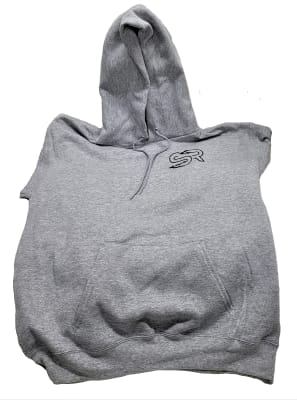 LIMITED RUN! Grey/Black Sparkle Studz Hoodie W Front Pocket 2 Sided