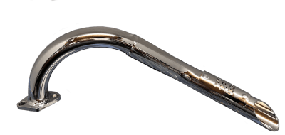 Chrome F&B Monster Mega Moto 212 Side-Inside Frame Sausage Cut Header Exhaust Pipe