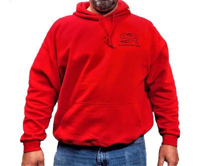 Red/Black Studz Hoodie W Front Pocket 2 Sided