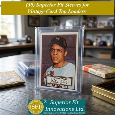 photo of Superior Fit Sleeves for 20-35 PT Vintage Card Top Loaders