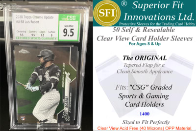 photo of Superior Fit Sleeves for CSG Graded Sports Card Slabs