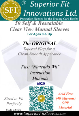 Sleeves for Nintendo Wii Instruction Manuals