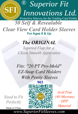 Superior Fit Sleeves for  20 PT EZ-Snap Pro Mold Cases with Penny Sleeve