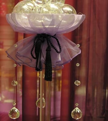 12" crystal ball dangle