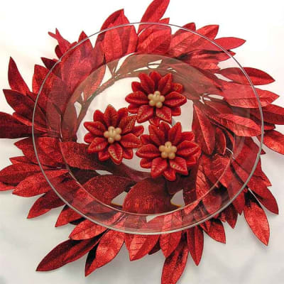 poinsettia floating candles