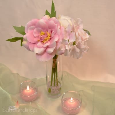 Pretty & Pink Floating Candle Centerpiece