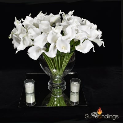 Calla in Kate bowl centerpiece