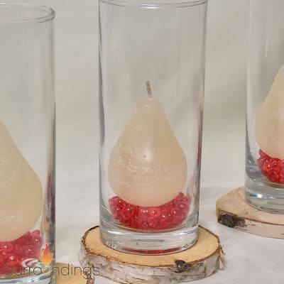 Pear on Birch Candle Centerpiece Kit