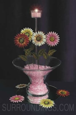 Metal flower pics & magnets