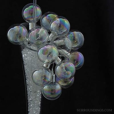 Iridescent Glass Ball pics, 1.5"