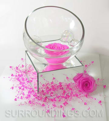 square mirror centerpiece riser