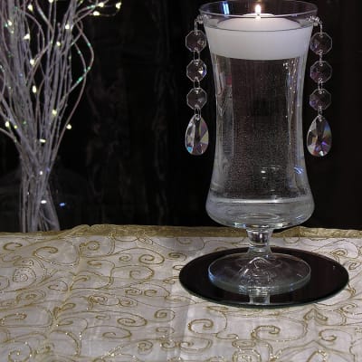 gold swirl table runner