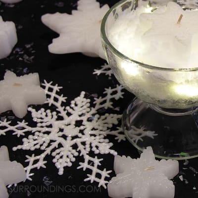 Iridescent glitter decorative snowflakes