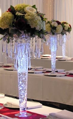 24" clear glass pilsner vase