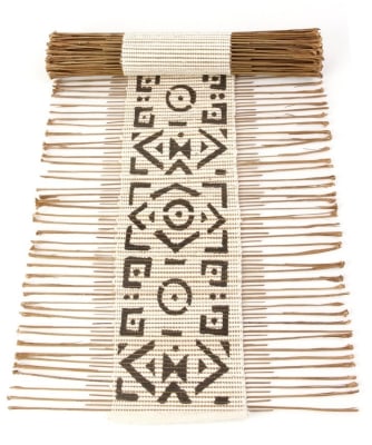 Black and White Twig Table Runner