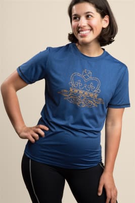 W's Graphic Shirt  Logo Tee - Navy