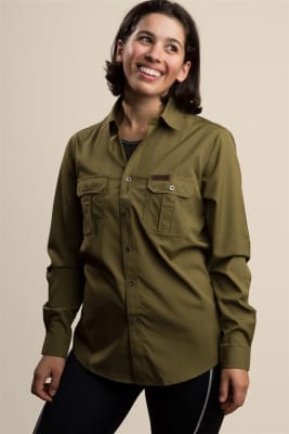 W's Aspen Long-Sleeve UPF Shirt  - Olive Green