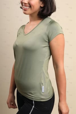 W's Lightweight V-Neck Tee - Light Olive