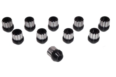 Billet Aluminum Lug Nut (Conical) 1/2" - Two Tone Black
