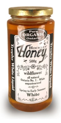 Ontario's Certified Organic Honey, Liquid White, 500 g
