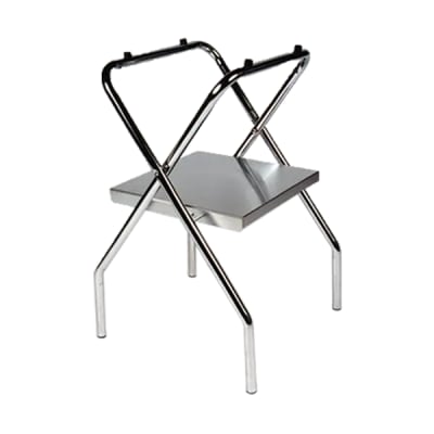 Folding Tray Stand with Stainless Steel Shelf, 022-1054S-C