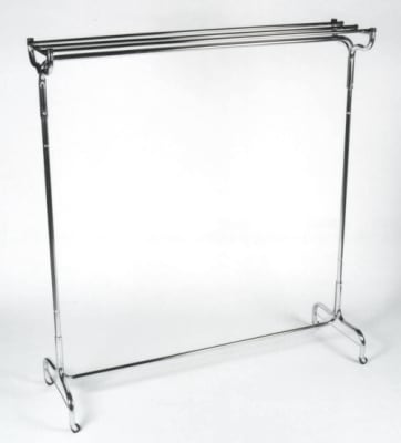 48" wide garment & coat rack with 3" casters, No. 022-1075-48