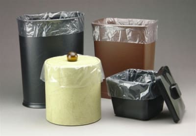 Bio-Degradable Poly Bag for 7-13-Qt. Wastebaskets, 10" x 4" x 20", 09-1424