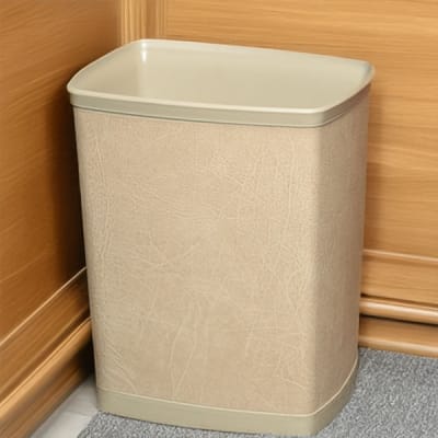 Ignition-Resistant 7-Quart Rectangular Leatherette Wastebasket by WESCON/Lancaster Colony, 09-7950