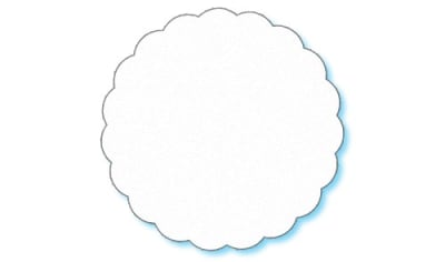 Paper waste can liner, 5-1/2" round with scalloped edge, #1032079 - 2,000 pcs. per case. 5 case minimum order.