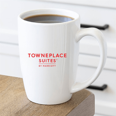 The Contour 14 oz Ceramic Latte Mug, TownePlace Suites BY MARRIOTT