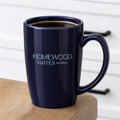 The Contour 14 oz Ceramic Latte Mug, Homewood Suites by Hilton