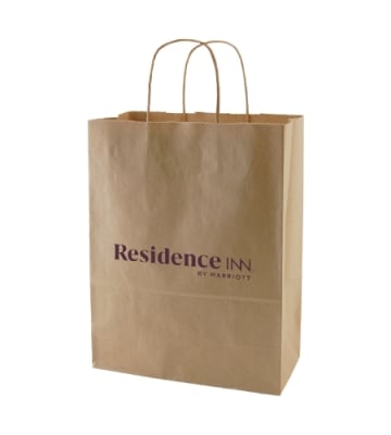 Large Kraft Brown Shopping Bag, Residence Inn BY MARRIOTT