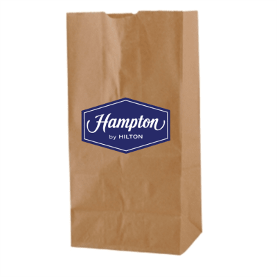 Breakfast On The Go brown Kraft bag, Hampton BY HILTON  #1229932CH