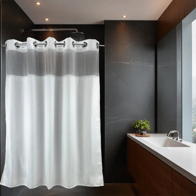 Luxor Waffle - White - HANG2IT Curtain