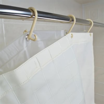 Duo Open Both Ends Plastic Shower Curtain Hook, 494-KA3000