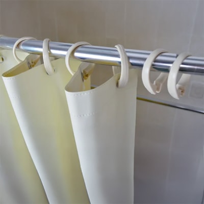 Round Side Slide Plastic Shower Curtain Hook, 494-KA9100